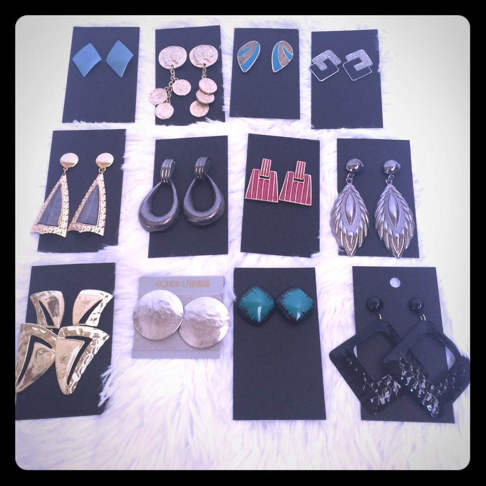 Lot of 12 Pairs of Earrings